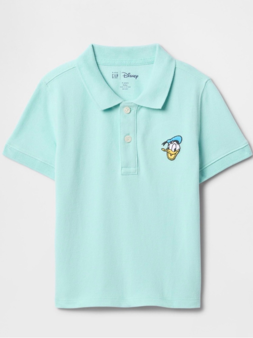 GAP Kids boys  Mint Polo with Donald Duck Embroidery